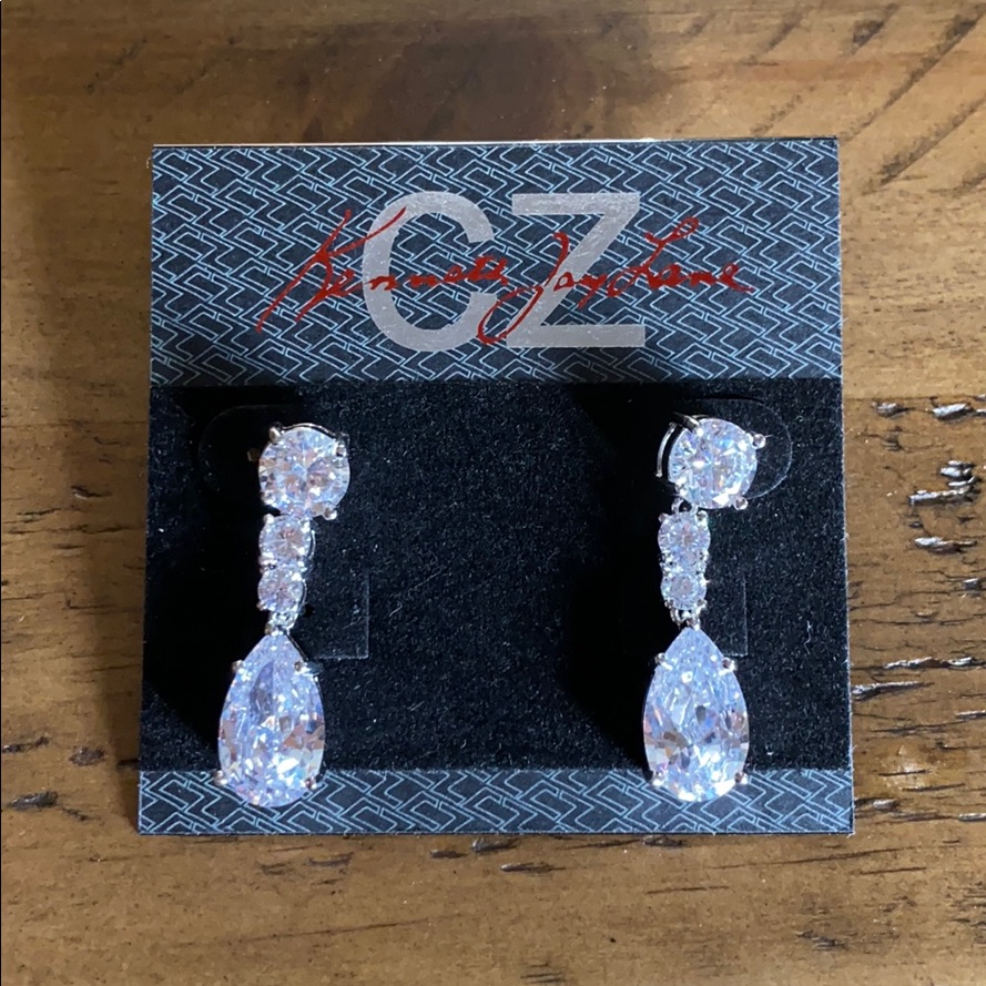 Cubic Zirconia Drop Earrings By Kenneth J Lane 20$